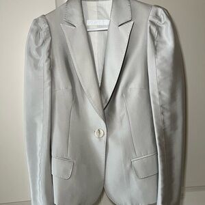 All Saints Metallic Gray Blazer